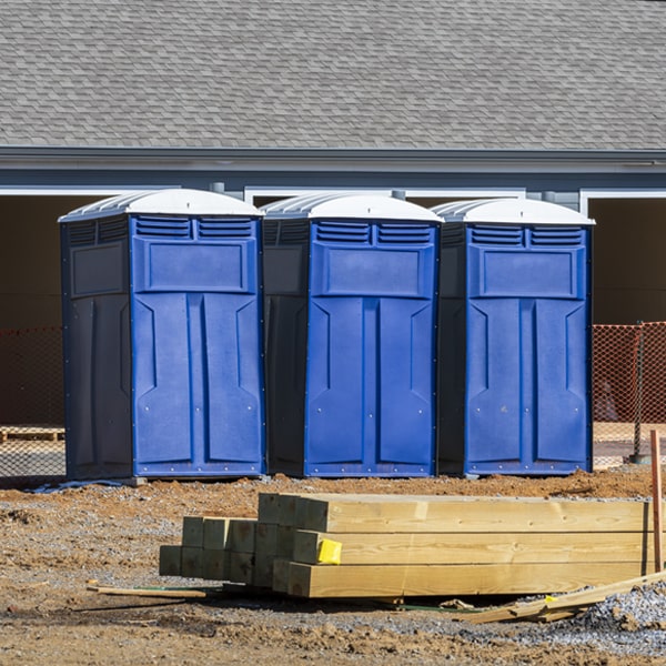 how often are the porta potties cleaned and serviced during a rental period in Rossmoor